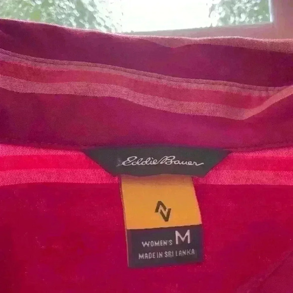 Eddie Bauer Women’s Medium Button Down Striped Long Sleeve - Picture 3 of 6